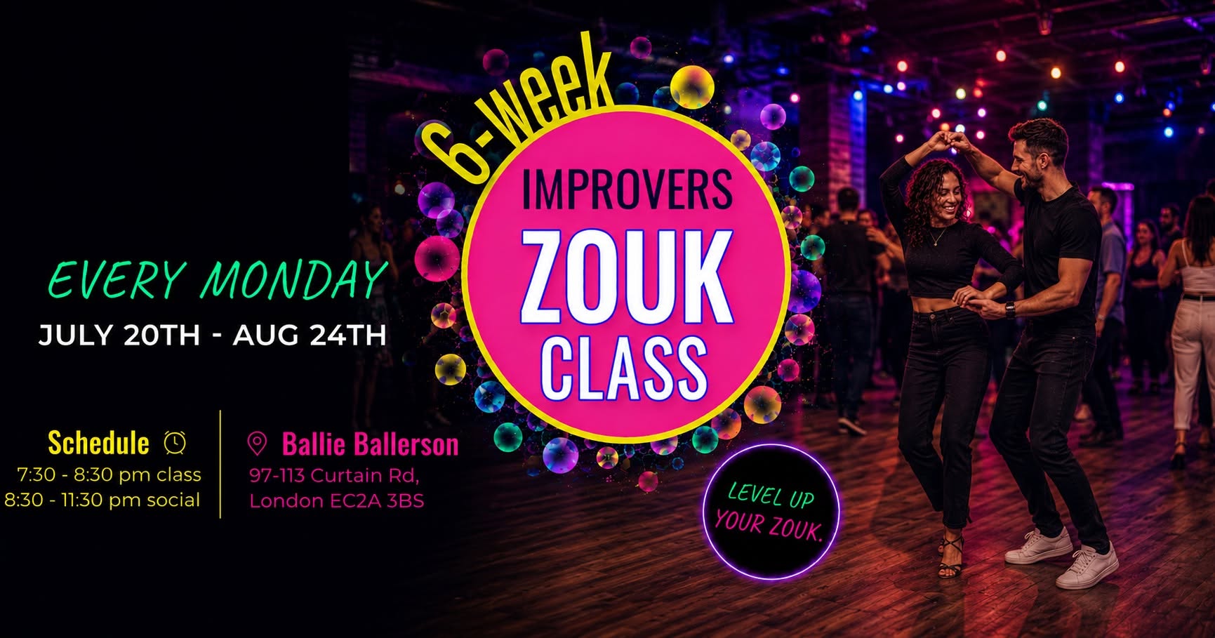 Zouk 6-Week Improvers Course - Mondays