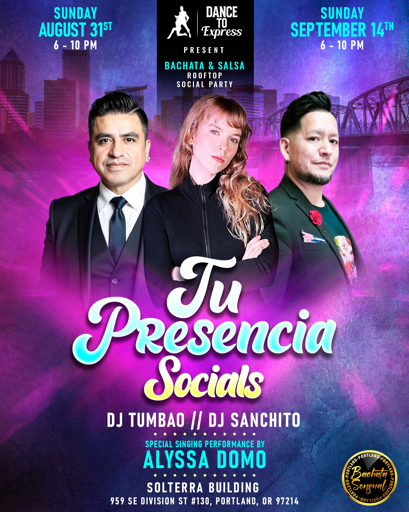 Tu Presencia, Bachata y Salsa Rooftop social