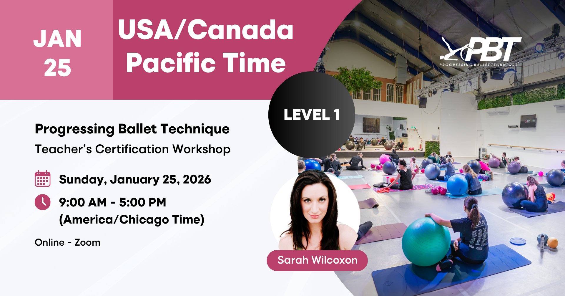 USA Canada Central Progressing Ballet Technique Teachers Certification Workshop Level 1 Sarah
