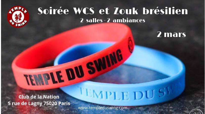 Soirée WCS et Zouk brésilien à Nation