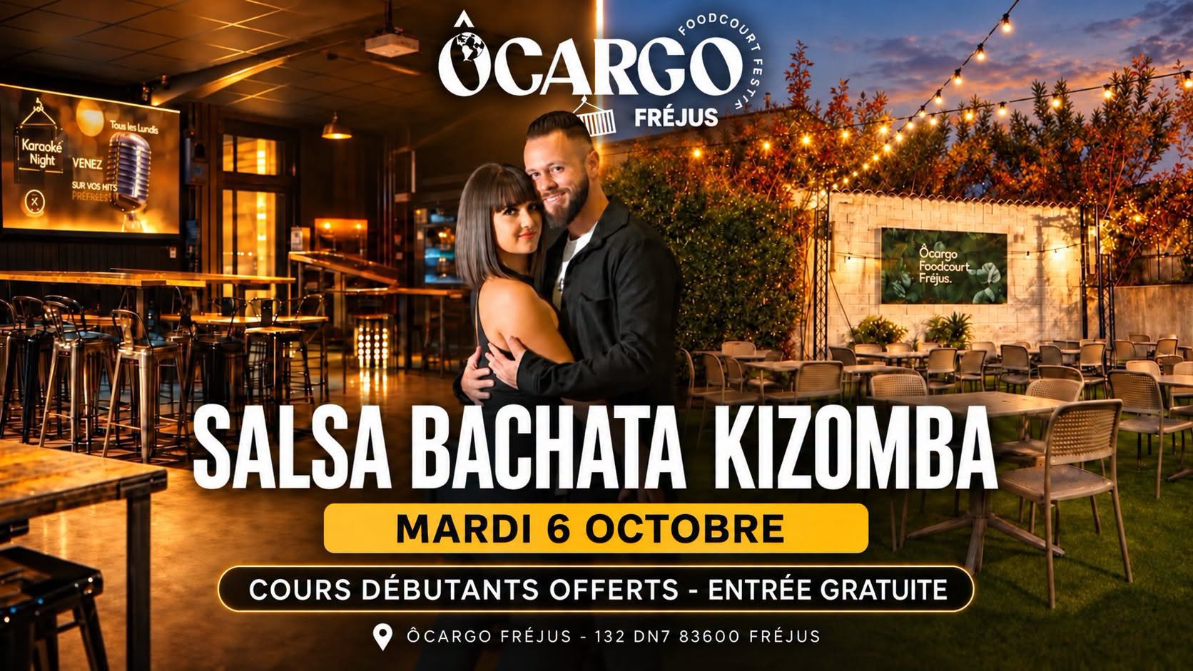 Ôcargo Fréjus SOIRÉE Salsa Bachata Kizomba Entrée Gratuite