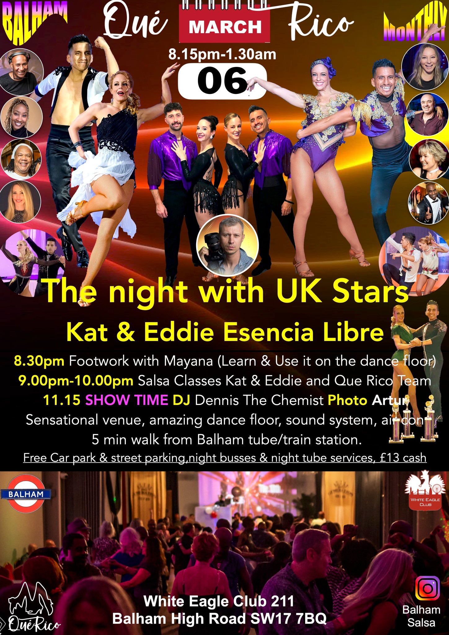Que Rico Balham monthly Party