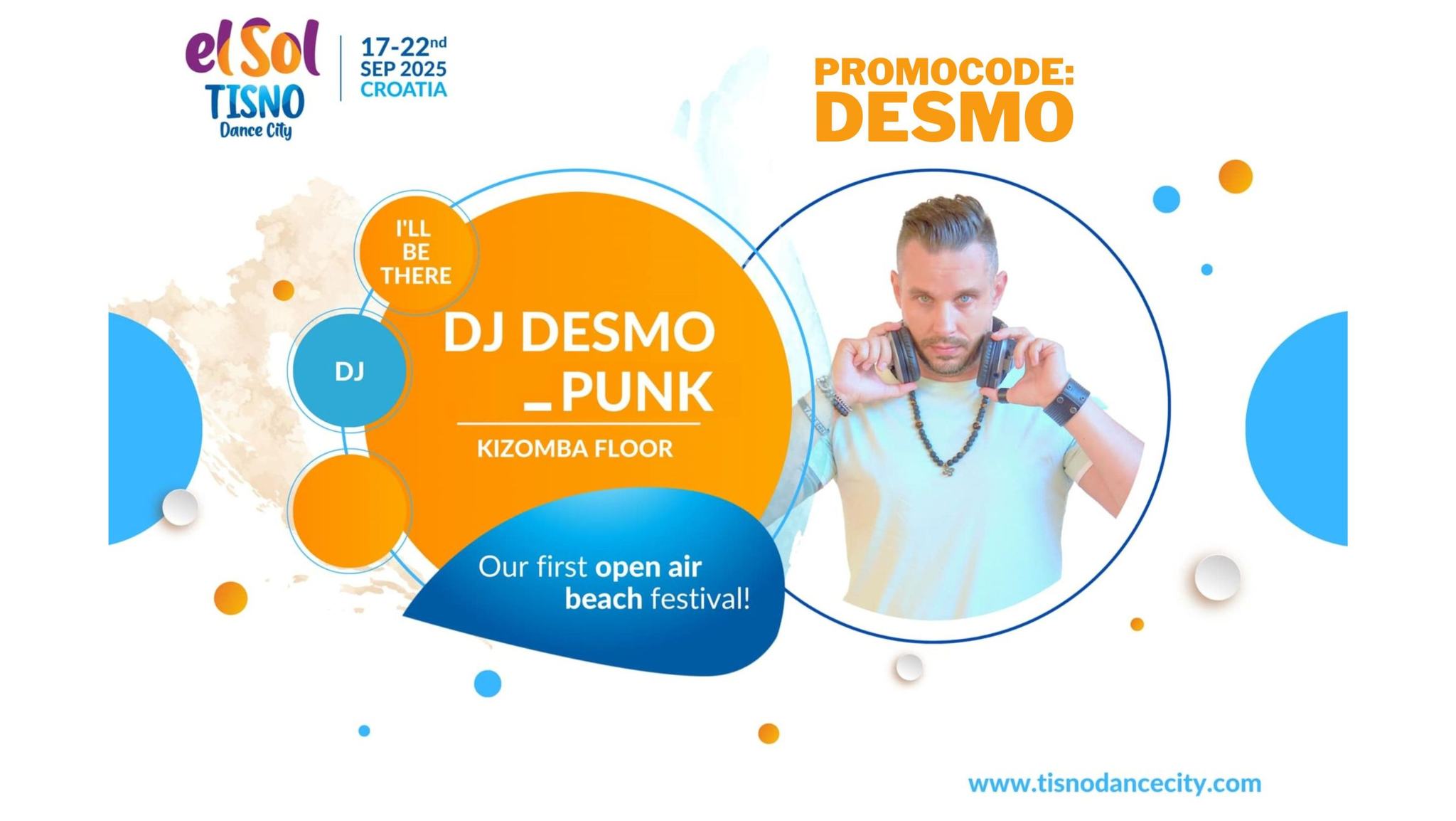 elSol Tisno Dance City Croatia 17-22.09.2025 promocode DESMO! 🐺