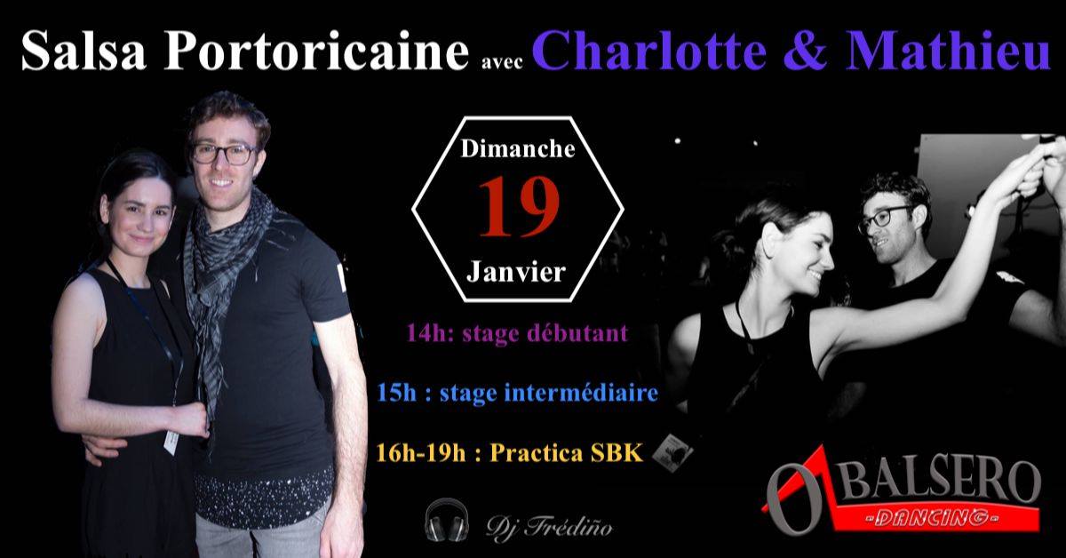 Salsa Portoricaine stages avec Charlotte & Mathieu +Practica SBK