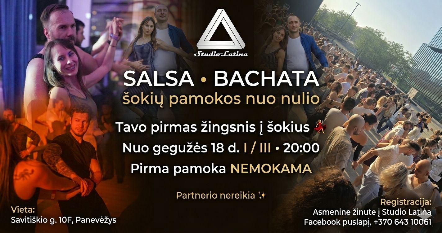 Salsa & Bachata šokių pamokos nuo nulio! 💃🕺