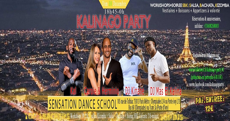 KALINAGO PARTY Soirée & Cours SBK Top DJs & Teachers. La ligne 14 fonctionne