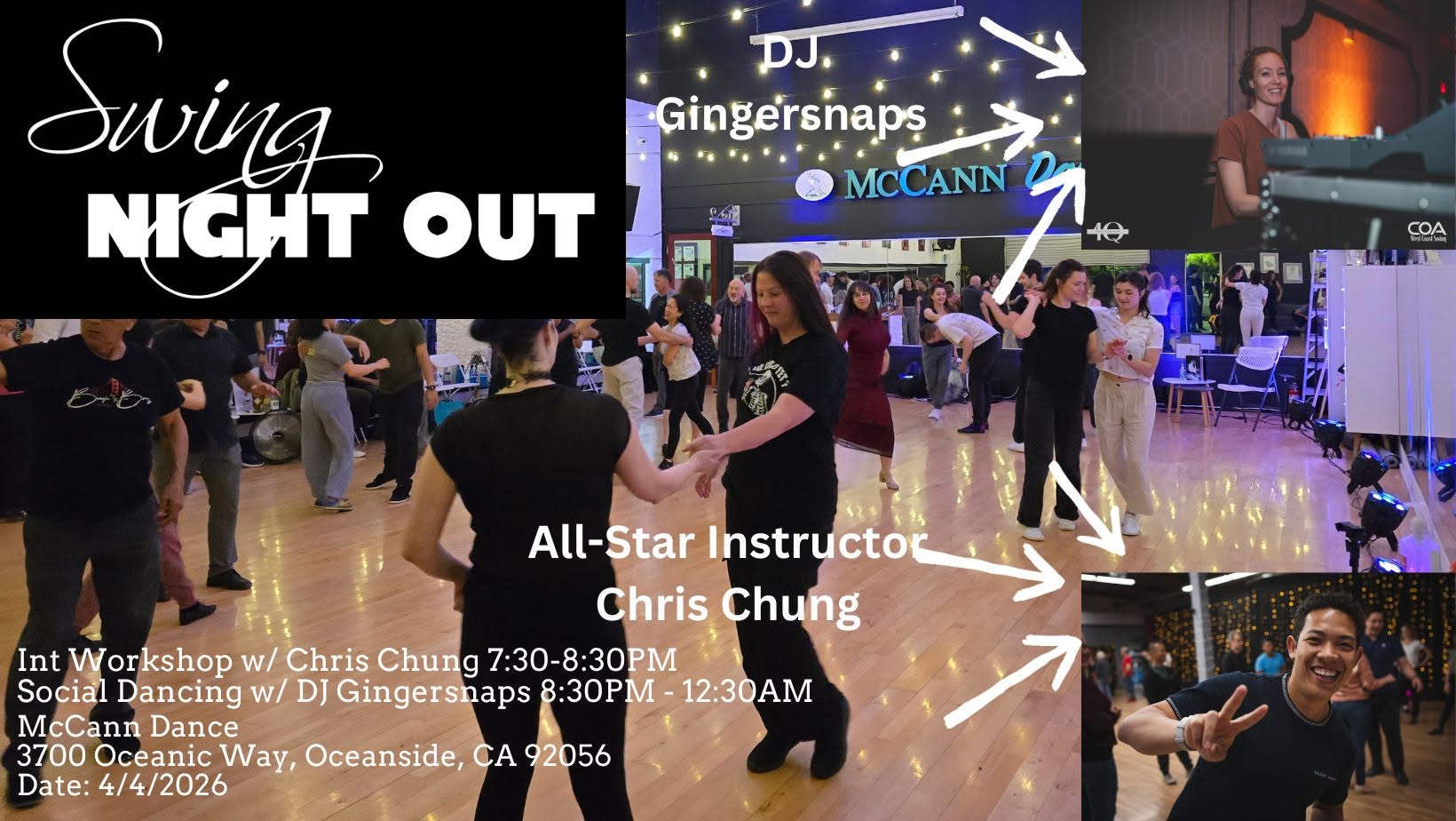 Swing Night Out 1st Saturday Dance w Chris Chung