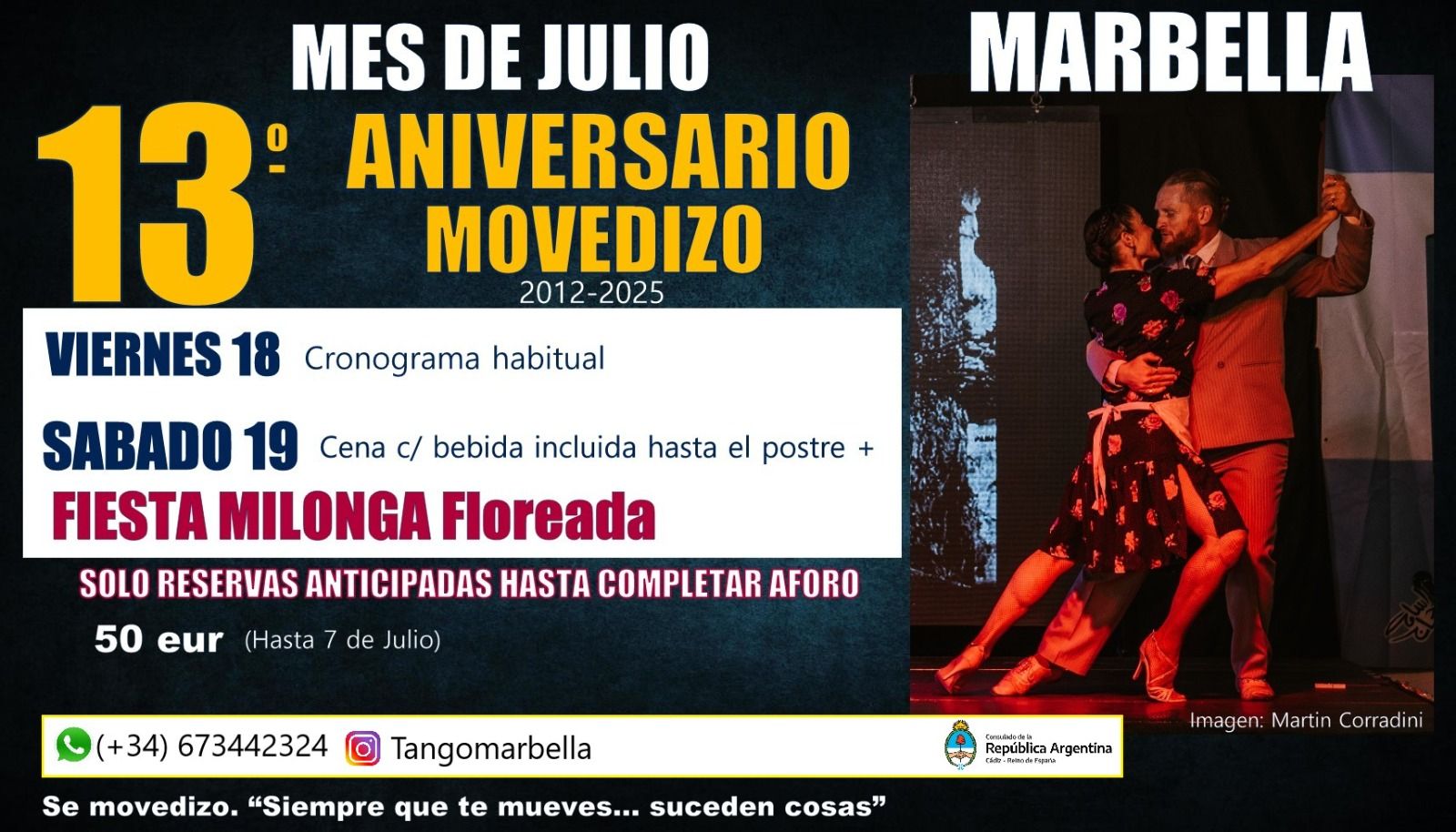 Cena Aniversario. Fiesta Floreada.