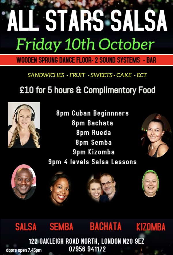 All Stars Salsa Friday 10th October 2025