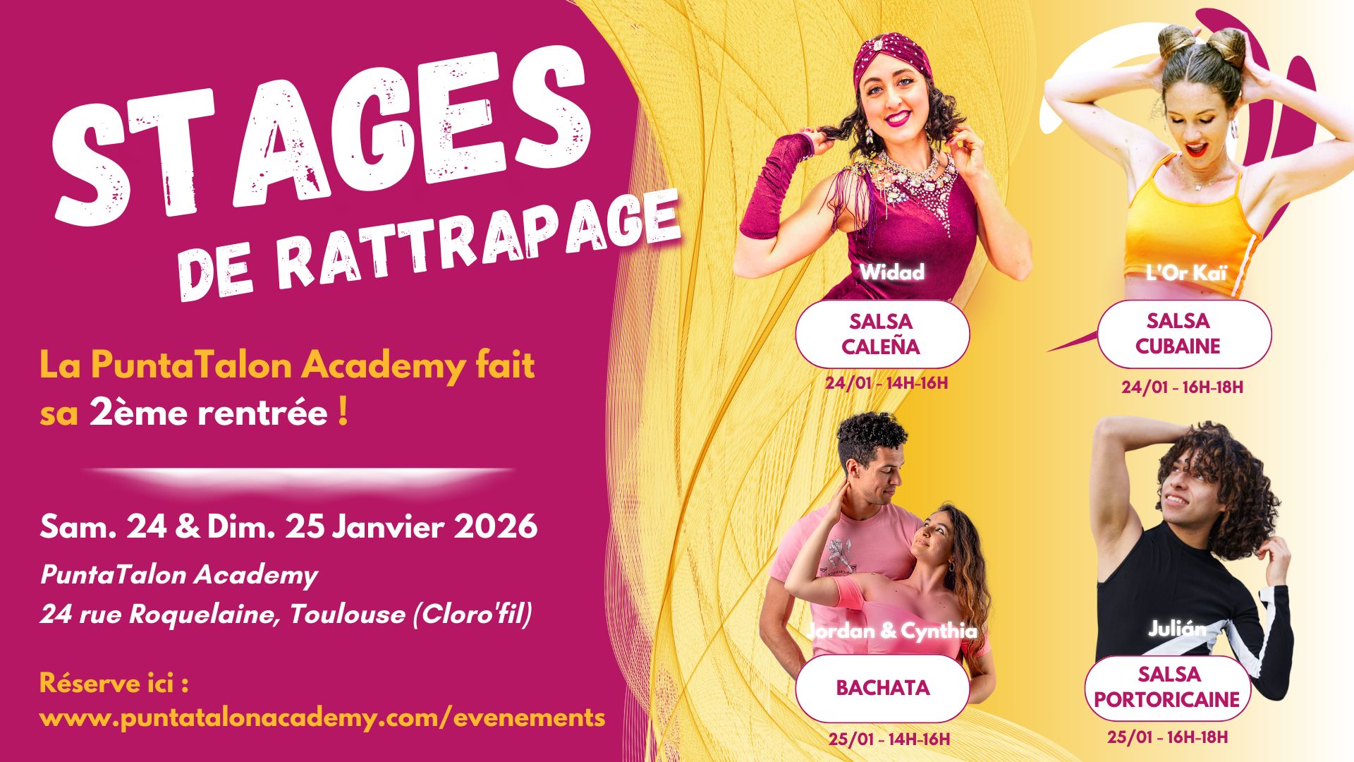 Stages intensifs salsa bachata : Toulouse