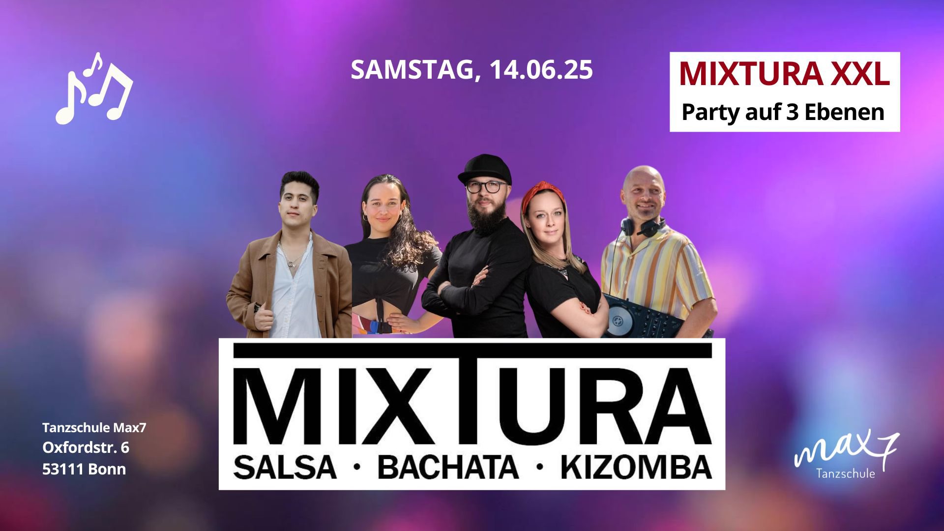 Mixtura - Salsa Bachata Kizomba Workshops Party auf 3 Ebenen