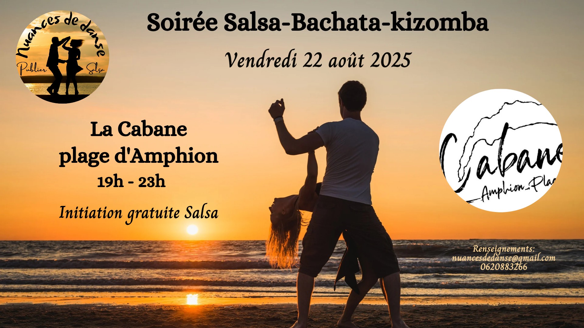 Soirée Salsa Bachata kizomba et initiation Salsa