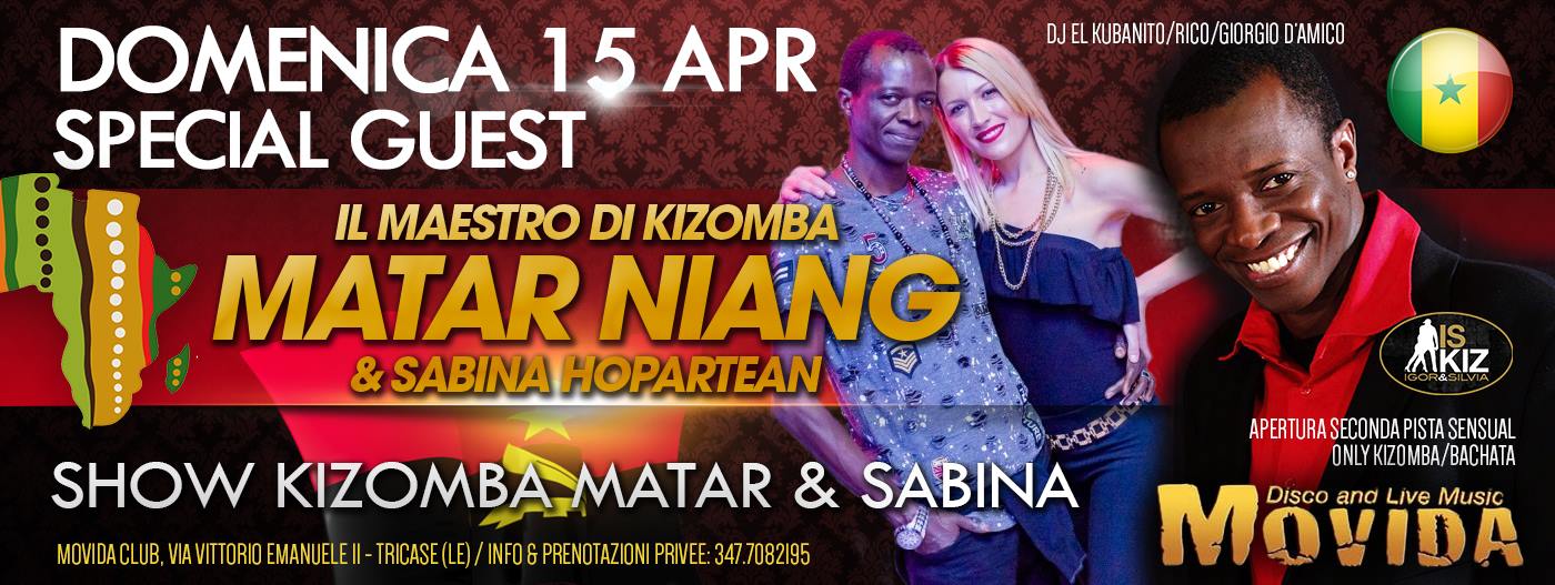 Show Matar e Sabina Domenica 15 Aprile Movida Club Tricase