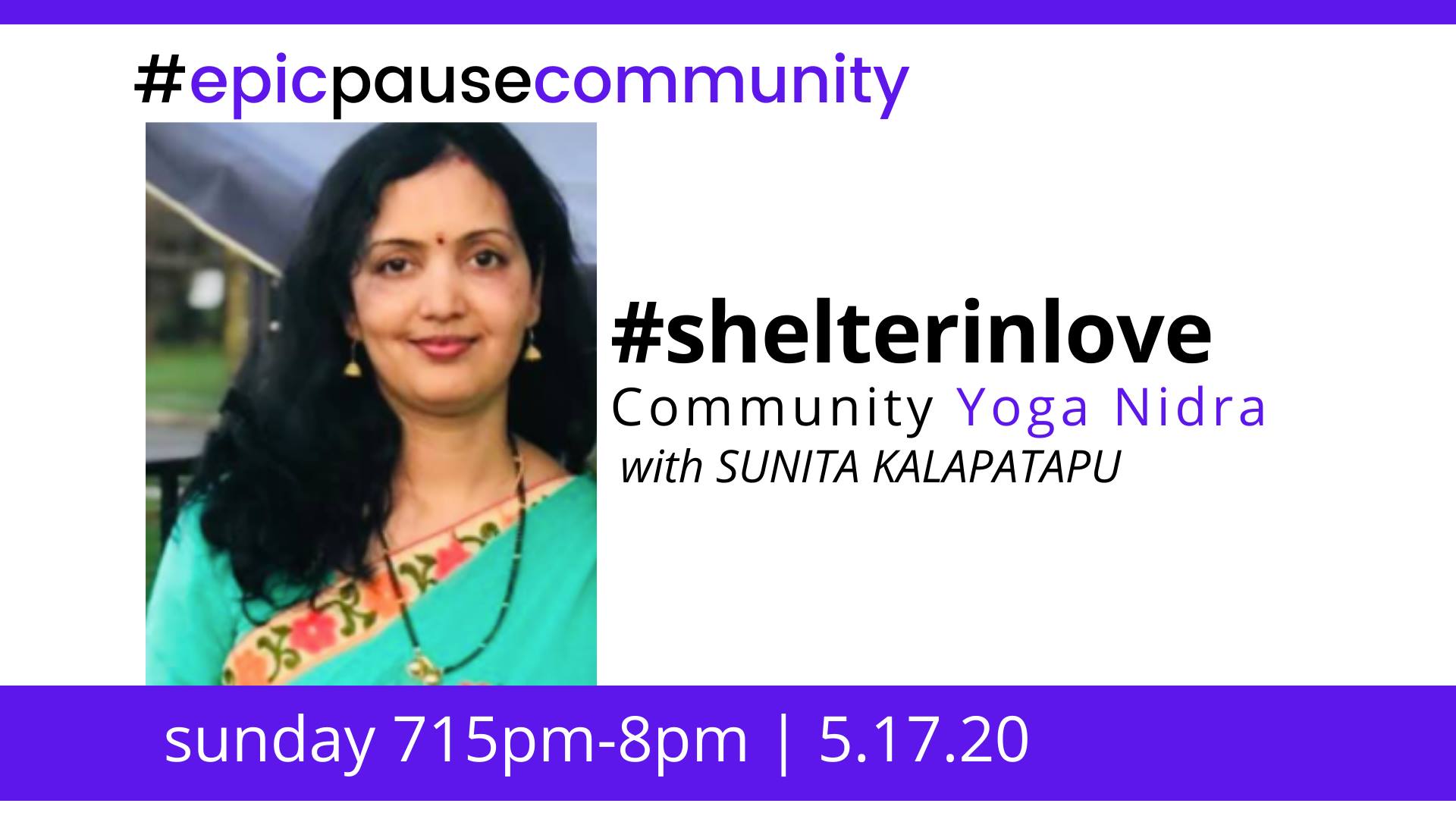 Yoga Nidra Meditation w Sunita Kalapatapu (Live) #shelterinlove
