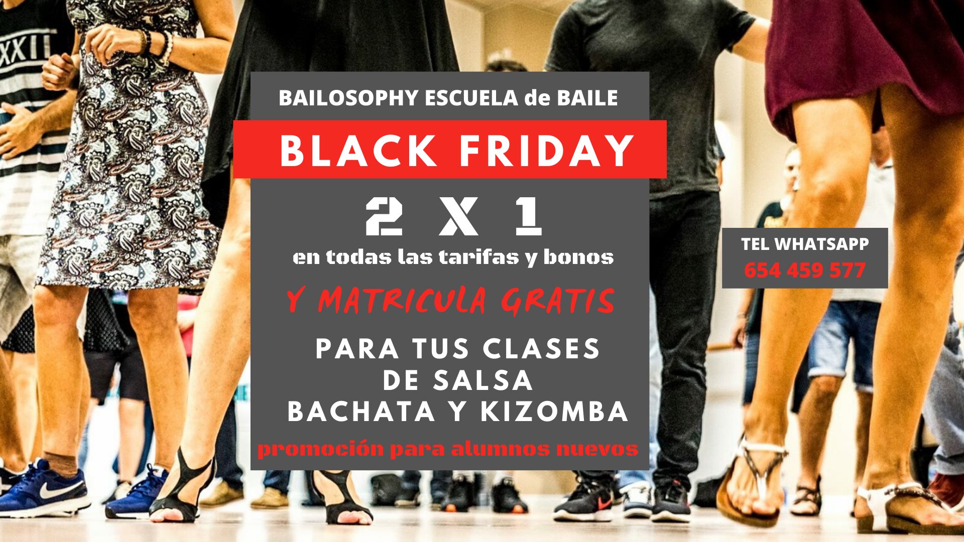 Black Friday 2 x 1 para tus clases de Salsa, Bachata y Kizomba