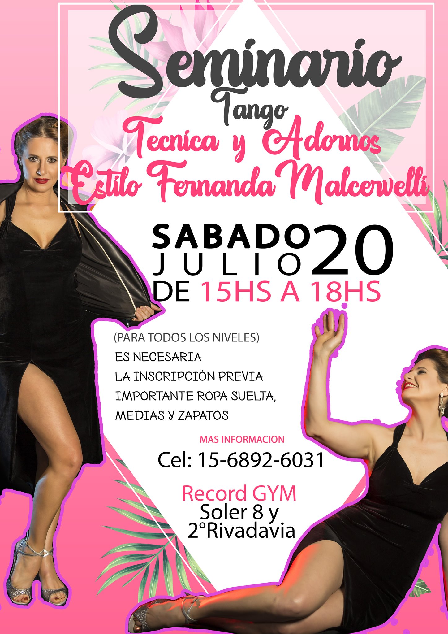 Seminario Tango Tecnica Y Adornos Estilo Fernanda Malcervelli