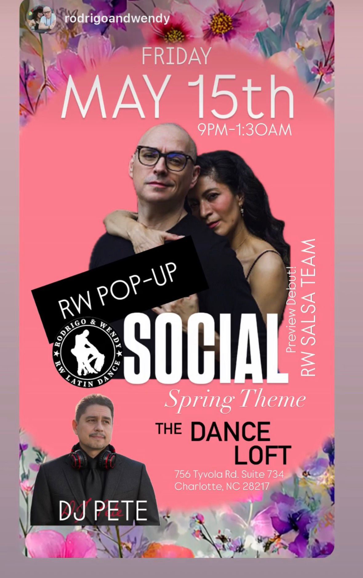 RW POP-UP SOCIAL - Friday May 15th- DJ PETE!