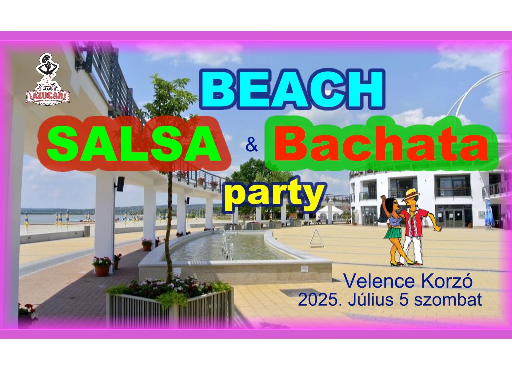 🏖️ BEACH SALSA & BACHATA Party 💃🏝️ Velence korzó ⛱️☀️😎