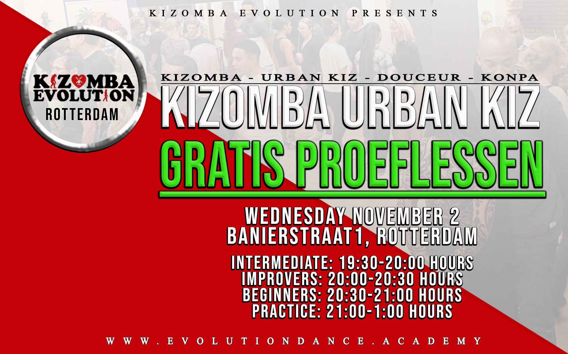 GRATIS KIZOMBA URBAN KIZ PROEFLESSEN ROTTERDAM