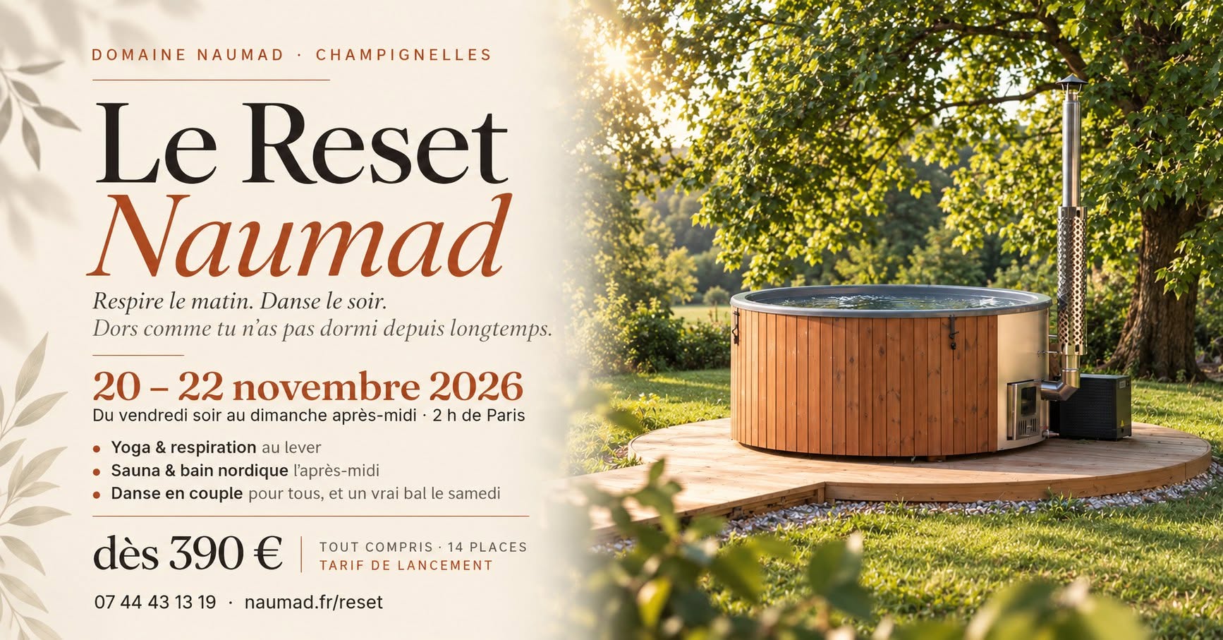 Le Reset Naumad yoga, sauna & danse en Puisaye
