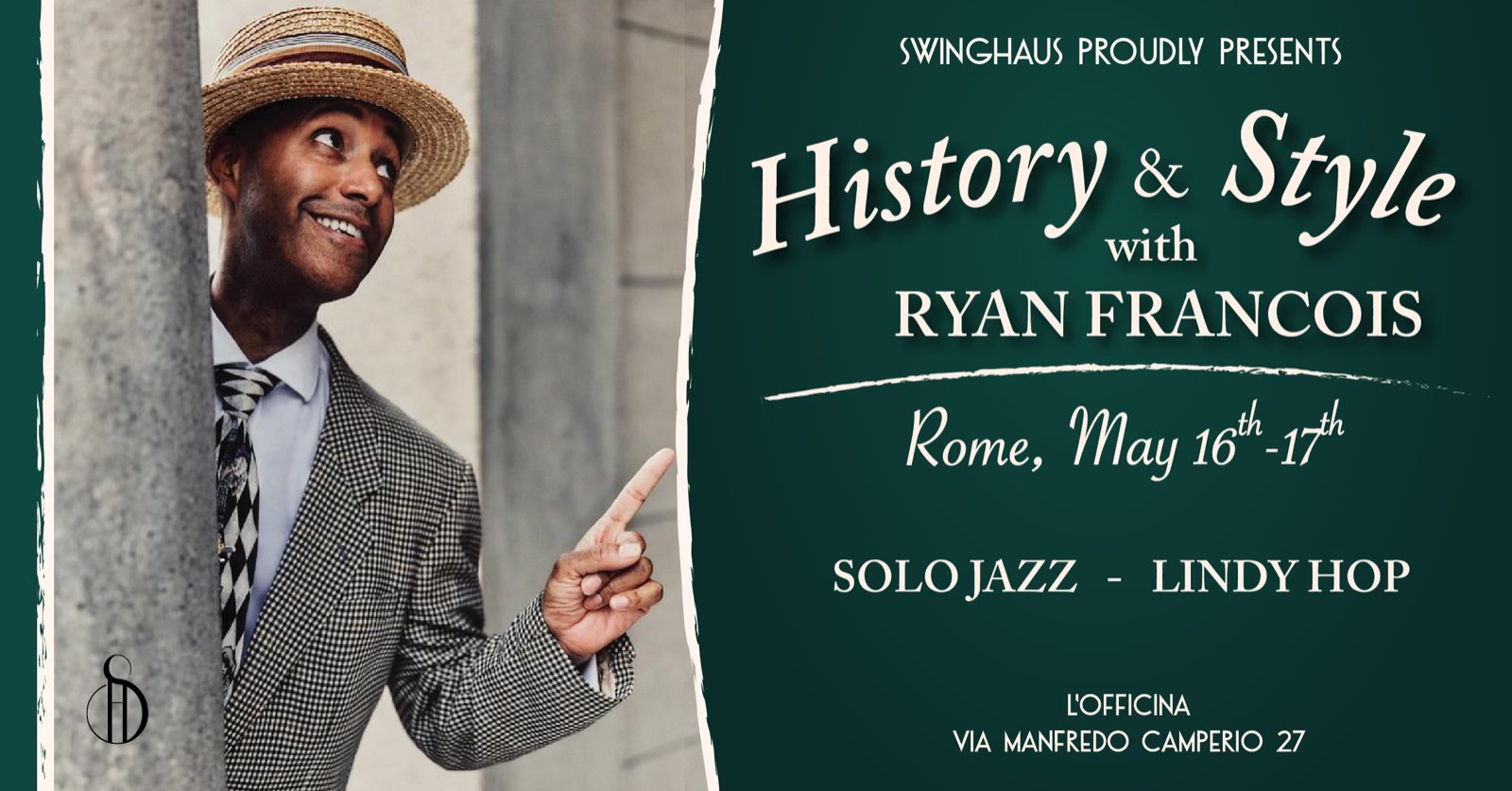 History & Style - A Solo Jazz & Lindy Hop Workshop with Ryan Francois