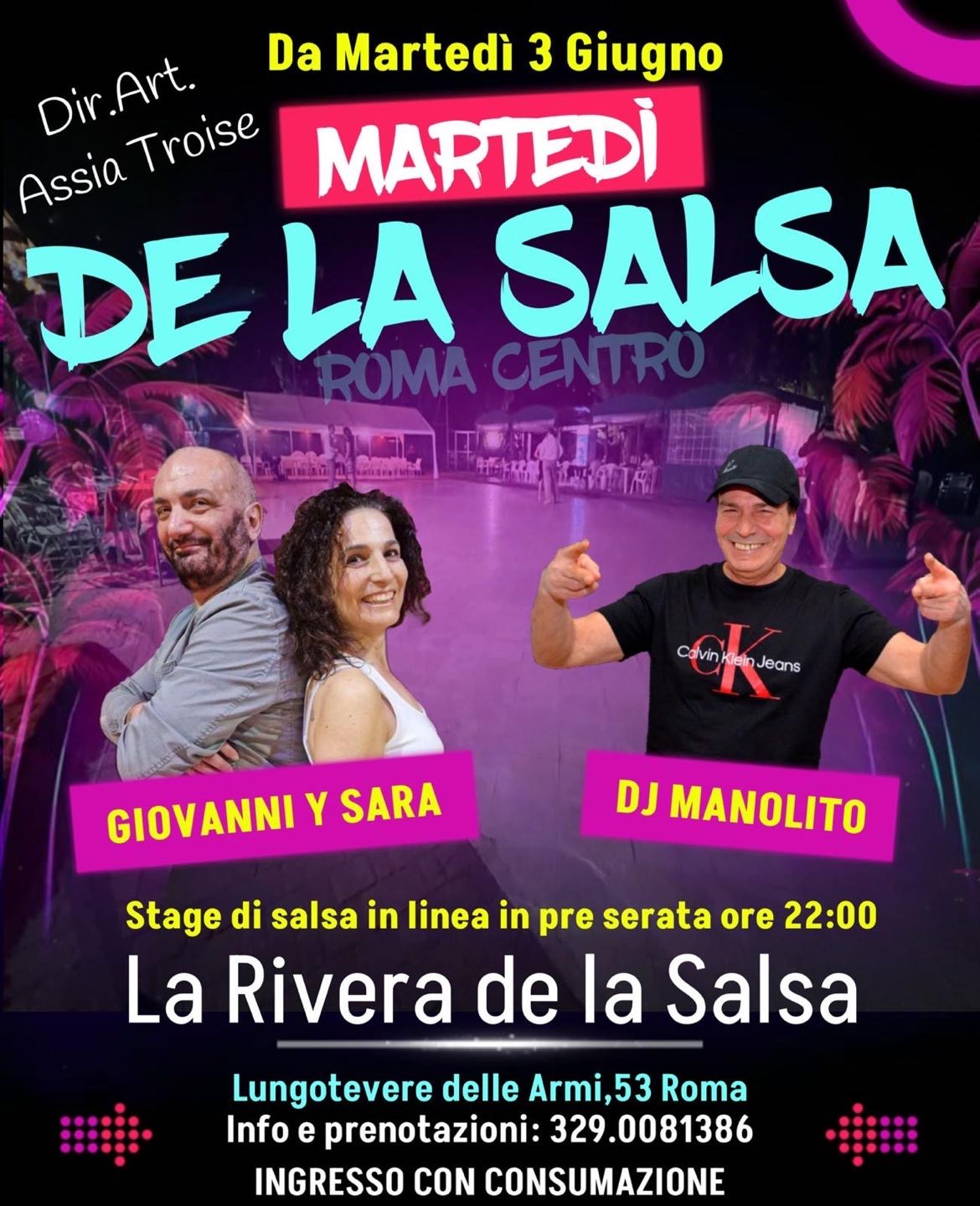 INAUGURAZIONE “MARTEDI DE LA SALSA" presso LA RIVERA DE LA SALSA (Roma)