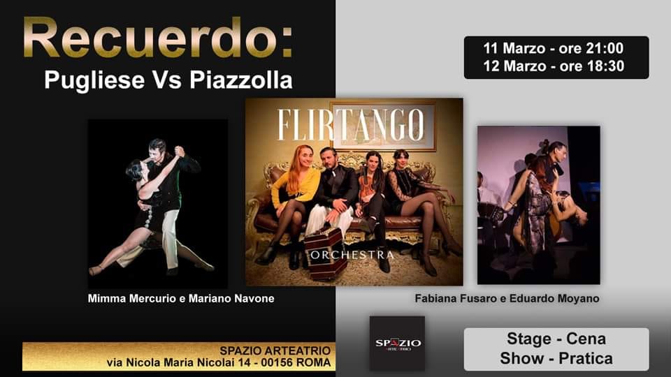 Show concerto-cena-stage-pratica. Recuerdo: Pugliese vs Piazzolla