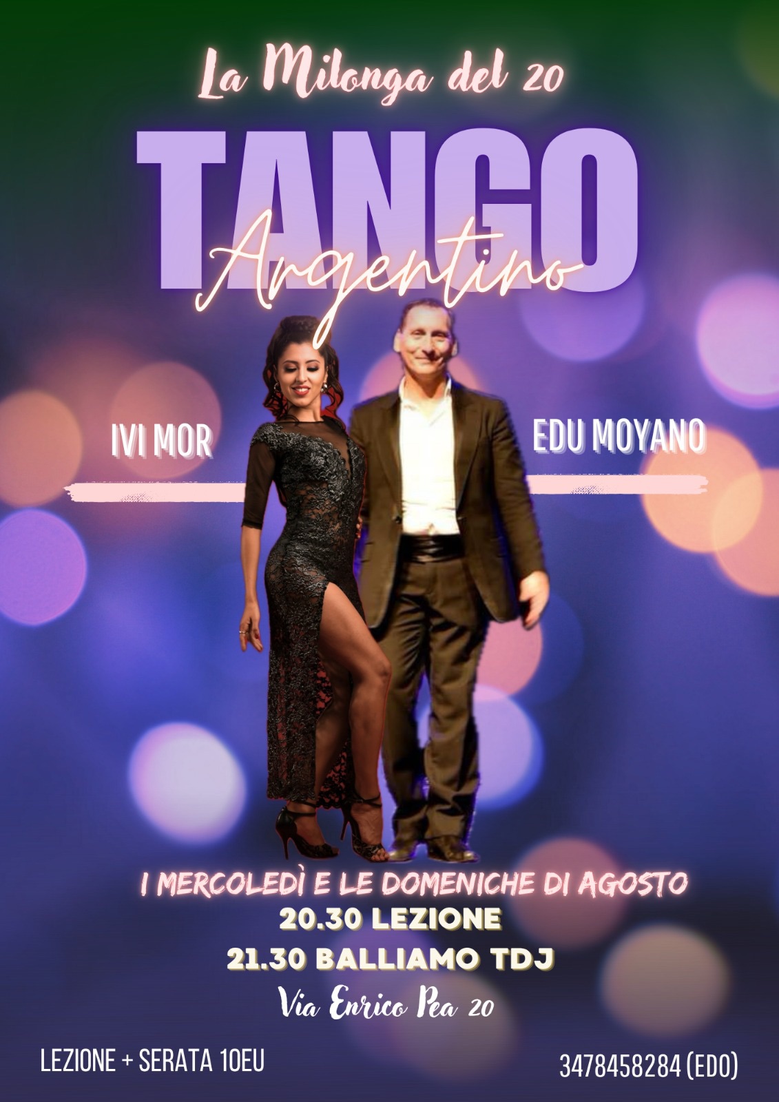 MERCOLEDÌ 6 AGOSTO LA MILONGA DEL 20