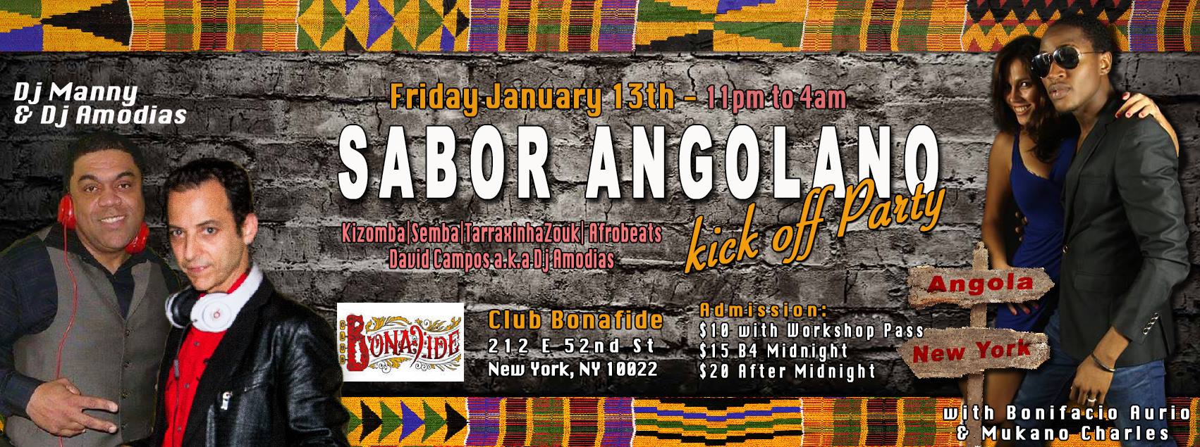 Sabor Angolano : Kick off weekender Party with Bonifacio