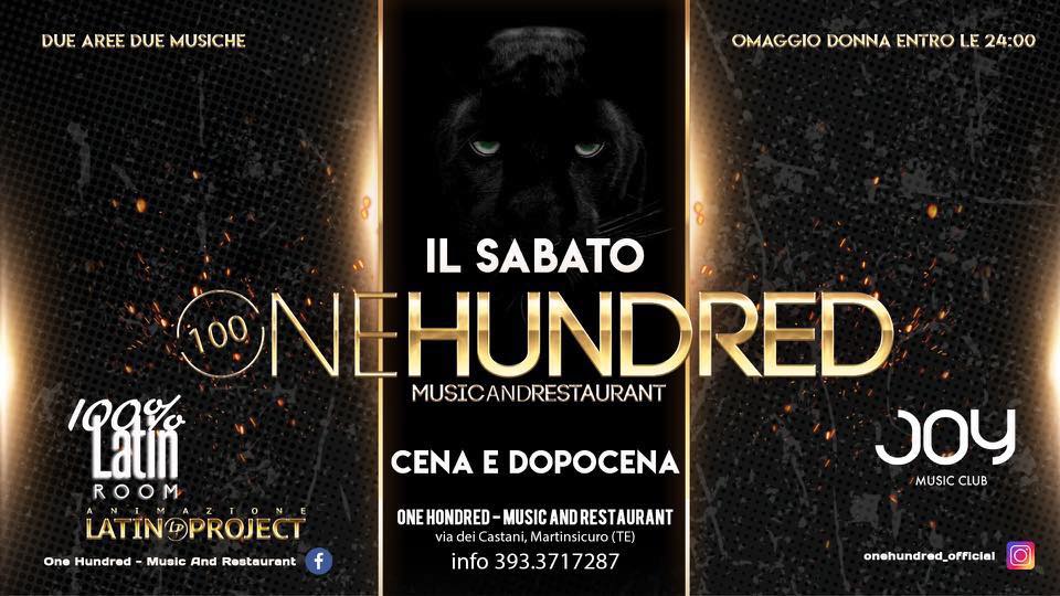 One • Hundred - Cena e Dopocena - Omaggio Donna entro le 24:00