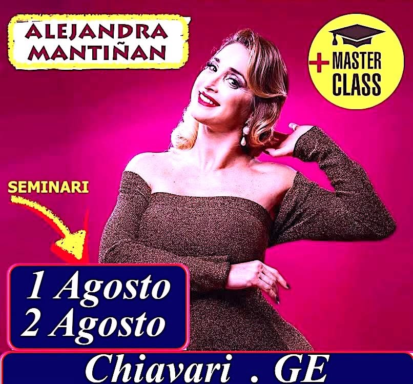 STAGE: Alejandra Mantinan: Chiavari GE Sabato Domenica 1 2 AGOSTO