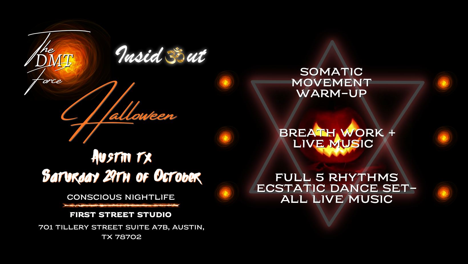 🎃Halloween Ecstatic Dance + Breath work + Live Music🍁