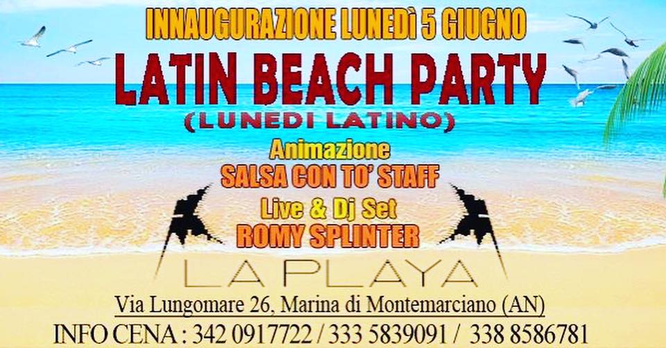 Il Lunedì LATINO per eccellenza a "LA PLAYA"