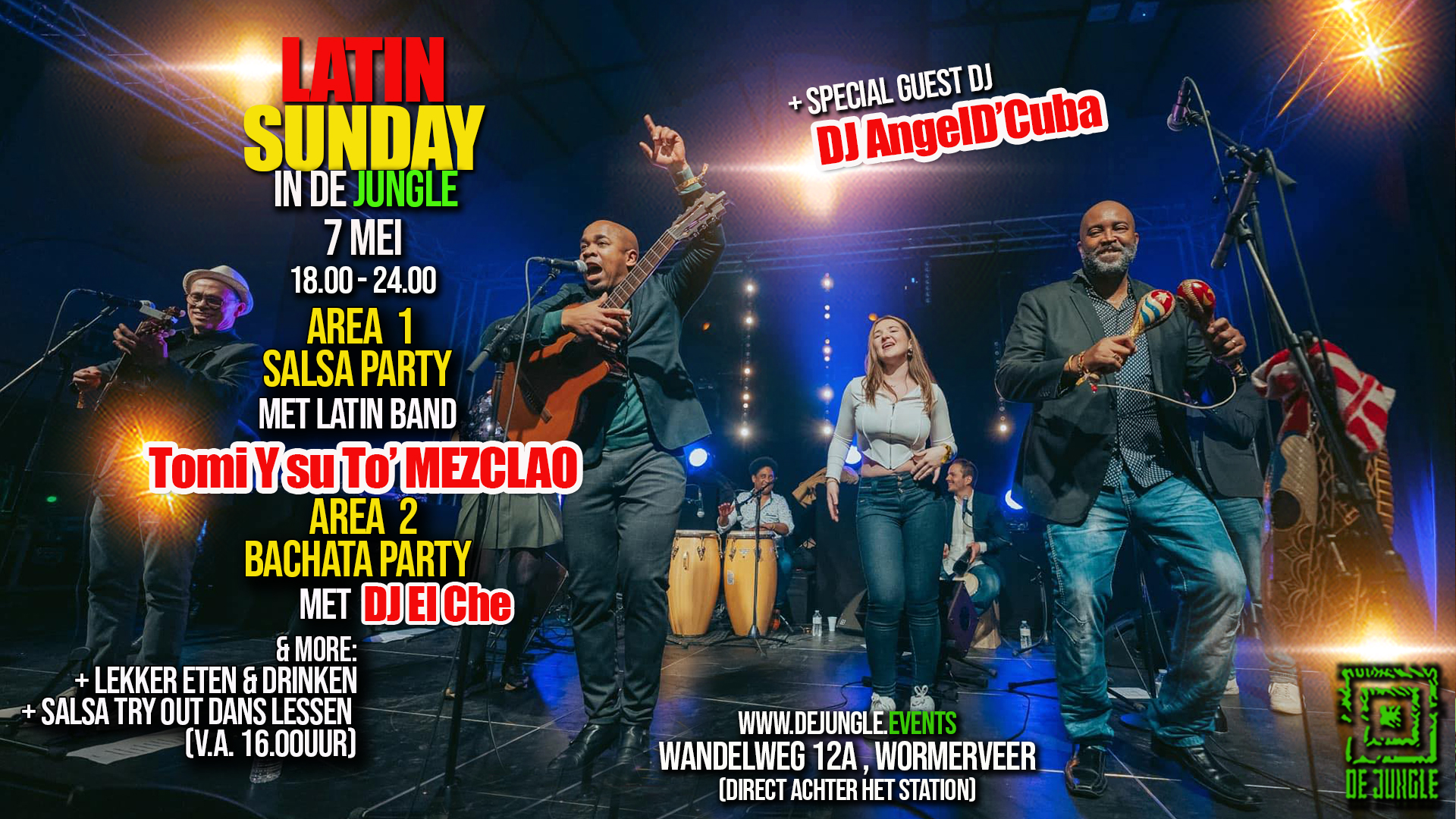 Latin Sunday in de Jungle met Latin Band Tomi Y su To'Mexclao