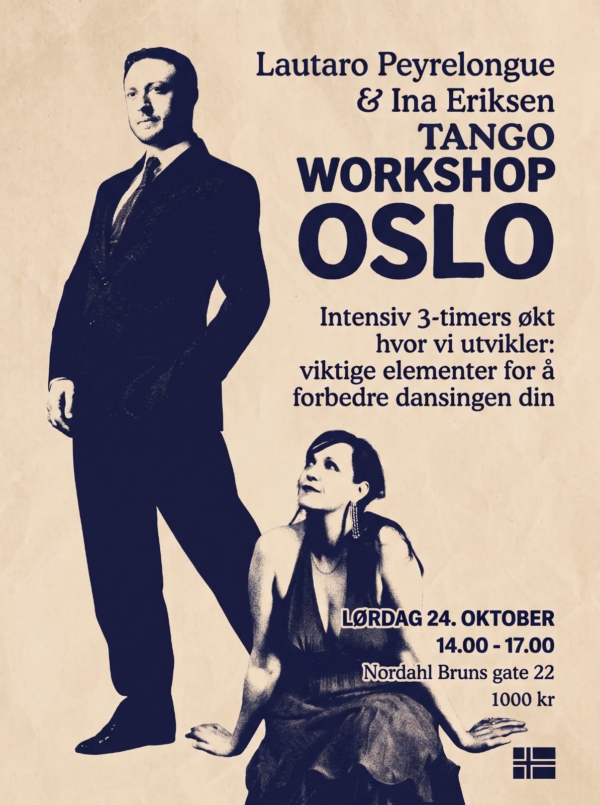 Tangoworkshop 3 timer Lautaro og Ina