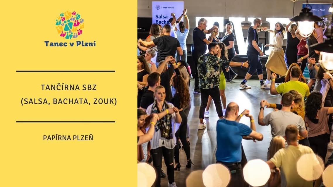 Pravidelná úterní tančírna v Papírna Plzeň (salsa, bachata, zouk),