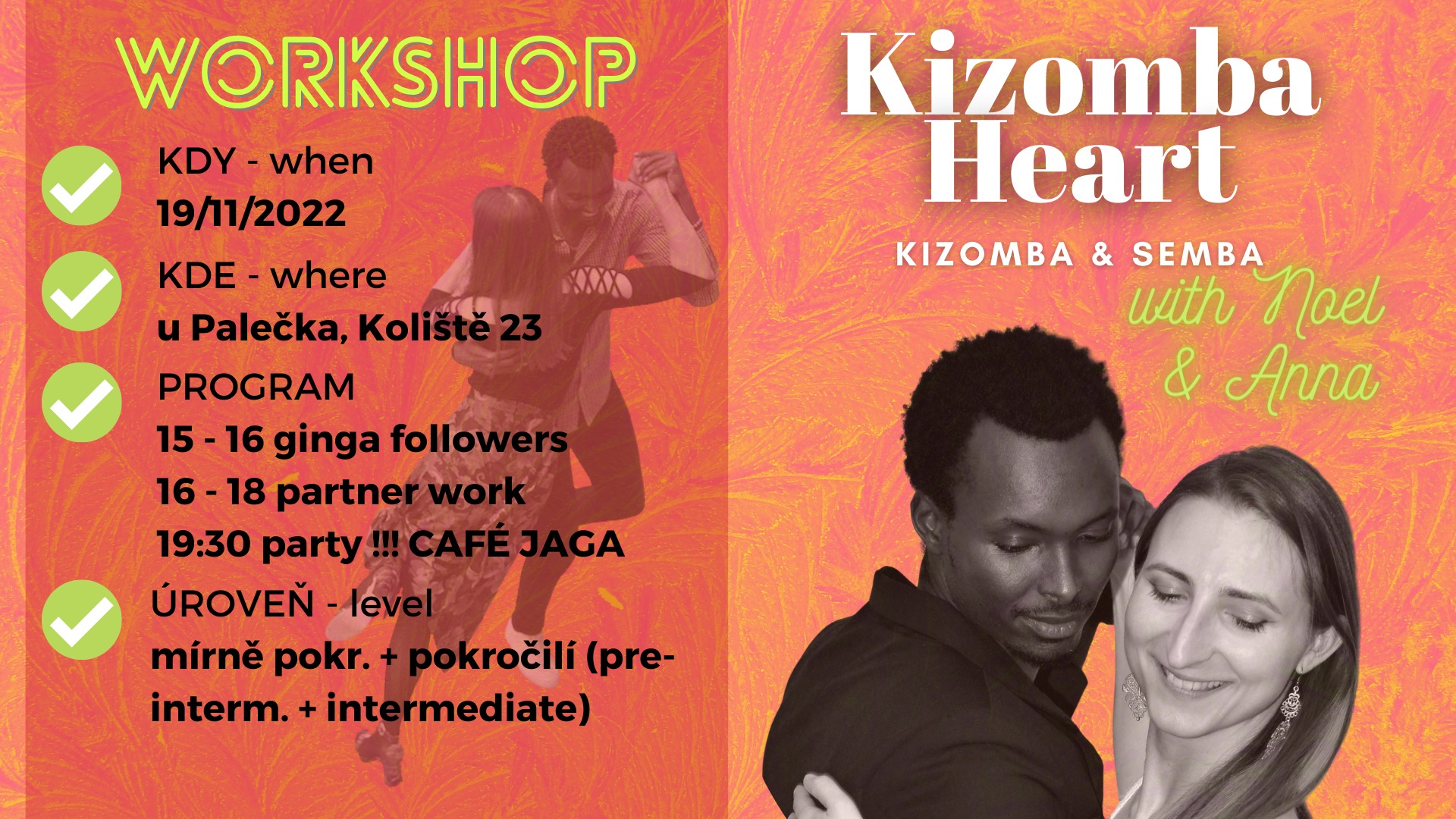 Kizomba Heart WORKSHOP with Noel and Anna