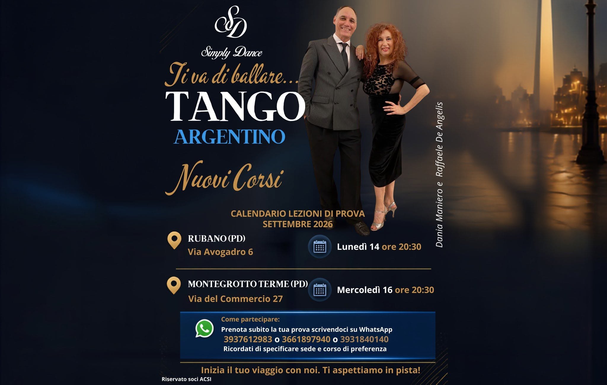 Back to TANGO ARGENTINO - PROVE GRATUITE SETTEMBRE 2026