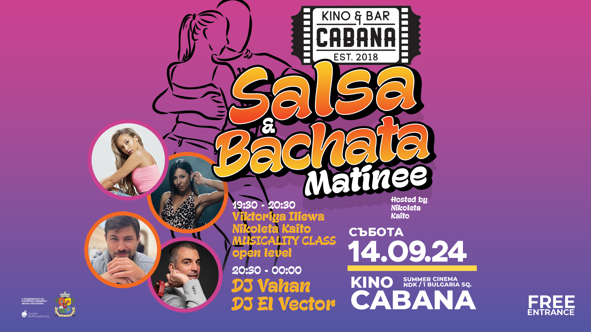 SALSA & BACHATA Matinee Party - 14 September 2024 - Kino Cabana