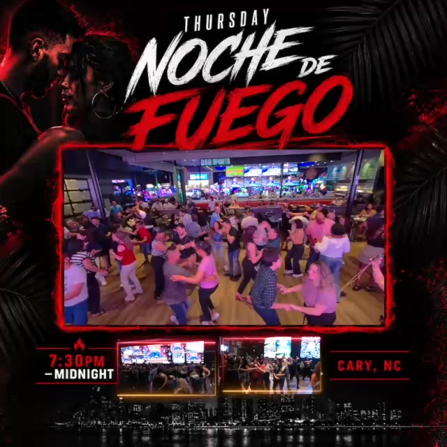 NOCHE DE FUEGO LATIN DANCE Dance Early & Still Get 8hrs of Sleep!