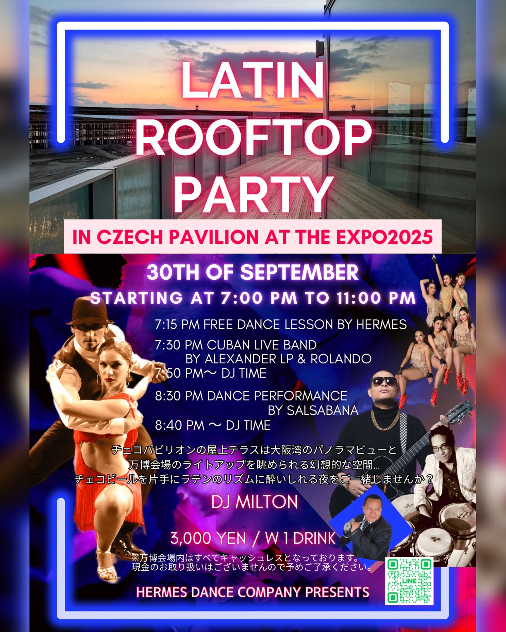 Latin Rooftop Party in Czech Pavilion at the EXPO2025!