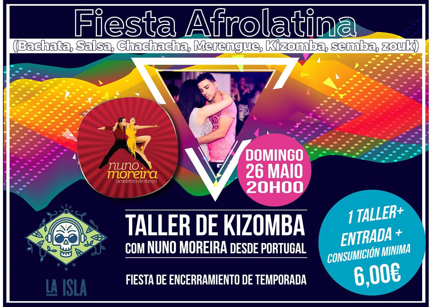Fiesta De Encerramiento Noches afrolatinas con Nuno Moreira