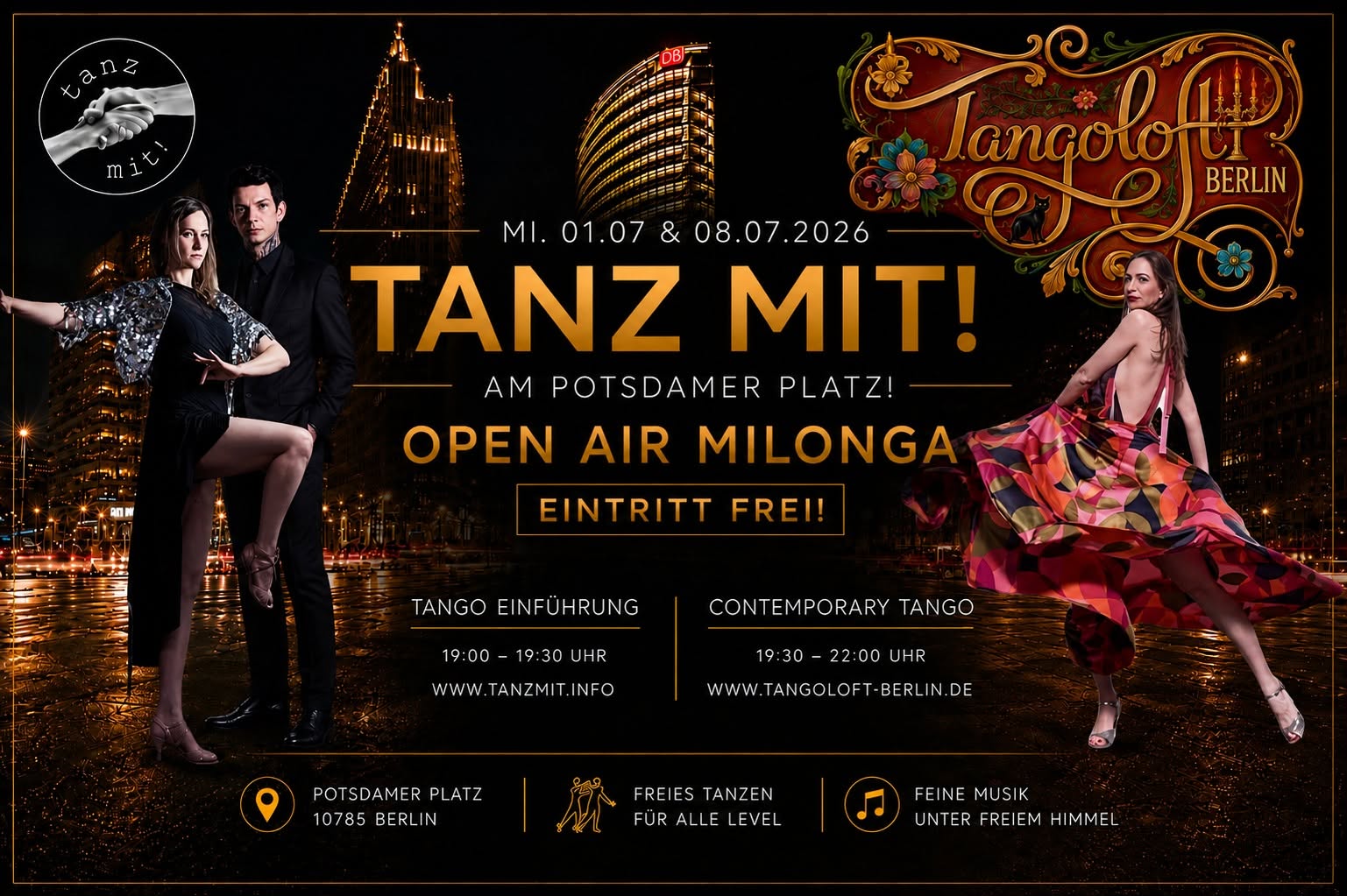 TANZ MIT! - Tango Open Air Milonga und Einführung Nr.2