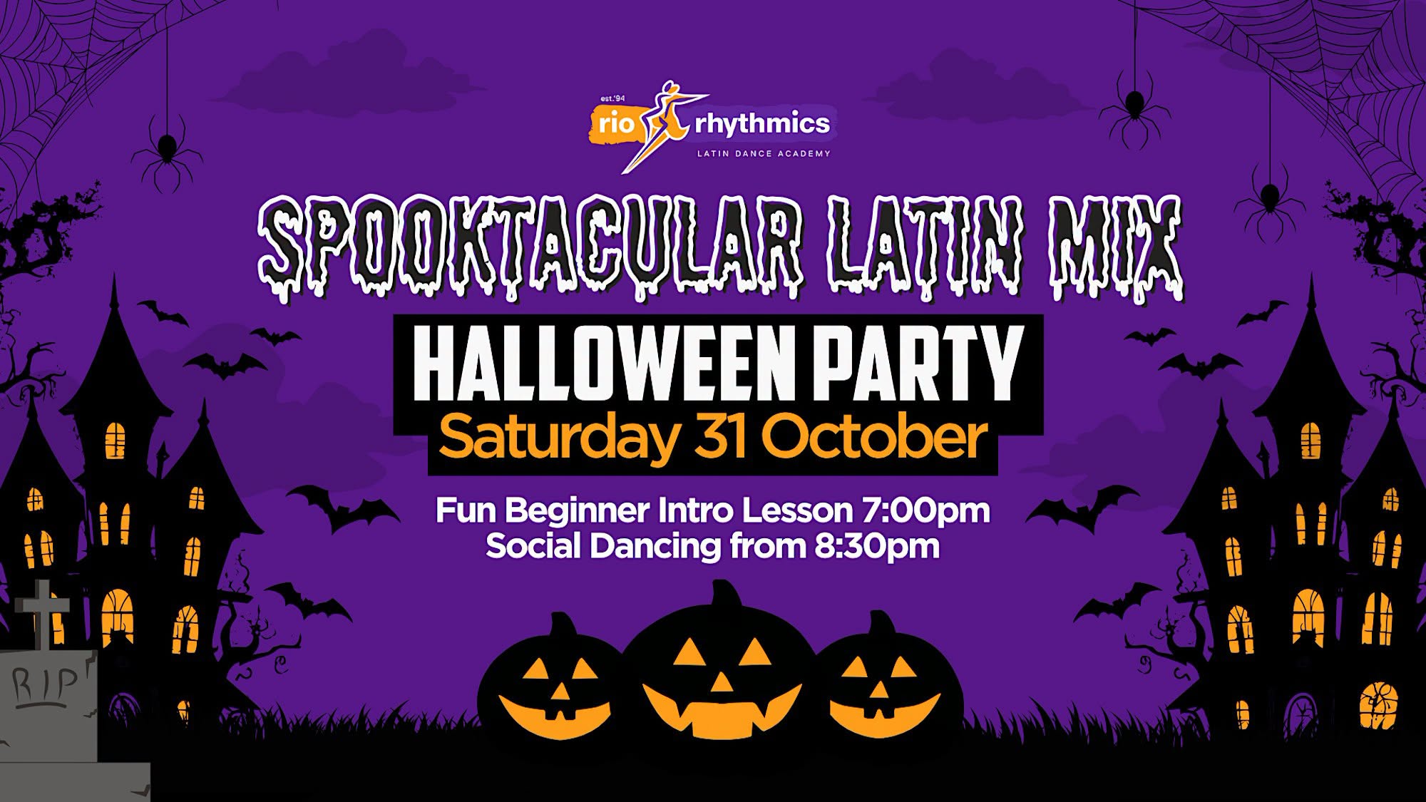 Spooktacular Latin Mix Halloween Party Fun Intro Lesson & Social Dancing
