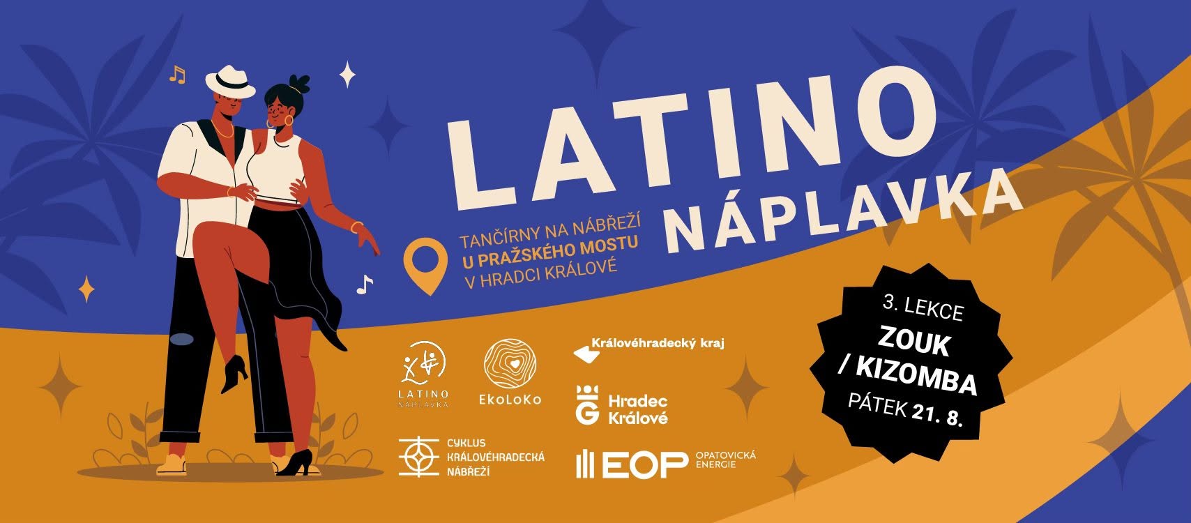 Latino Náplavka 2026: Zouk Kizomba lekce & Latino Mix Party
