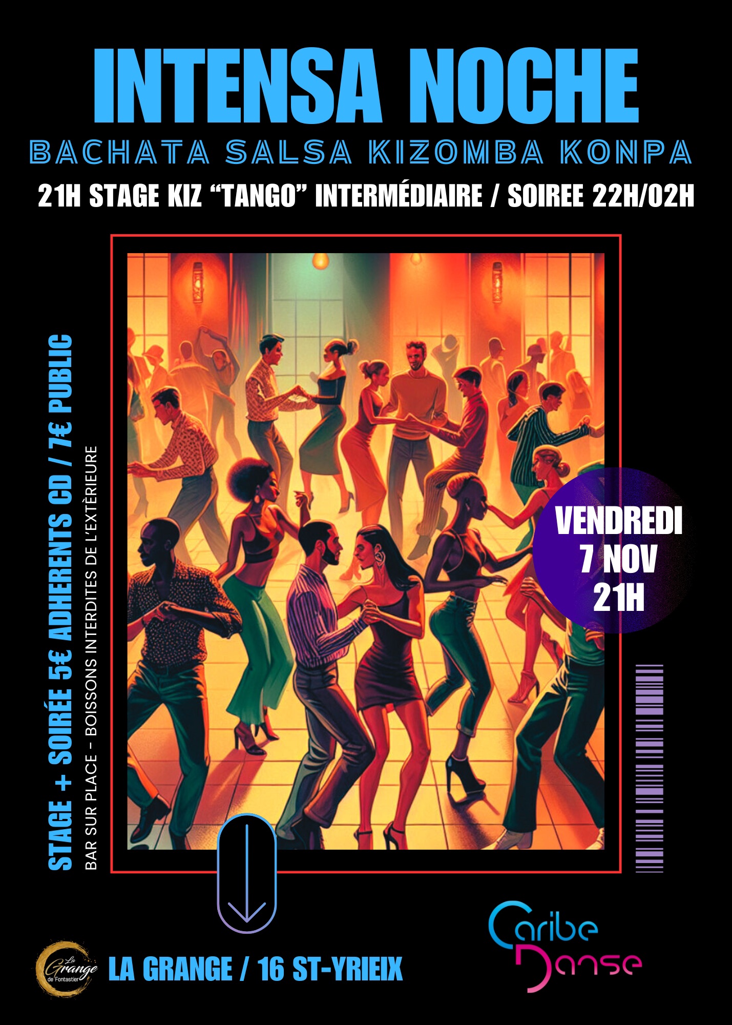 INTENSA NOCHE ANGOULÊME Bachata Kiz Salsa Konpa