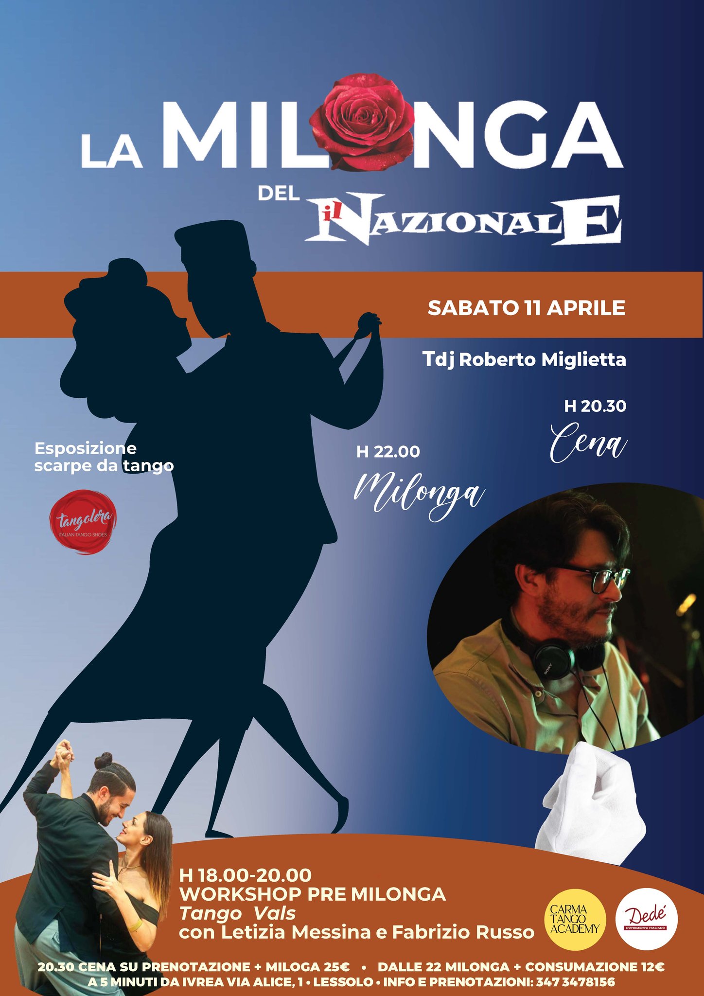 La Milonga del Nazionale con Carma Tango Academy. Roberto Miglietta Tdj