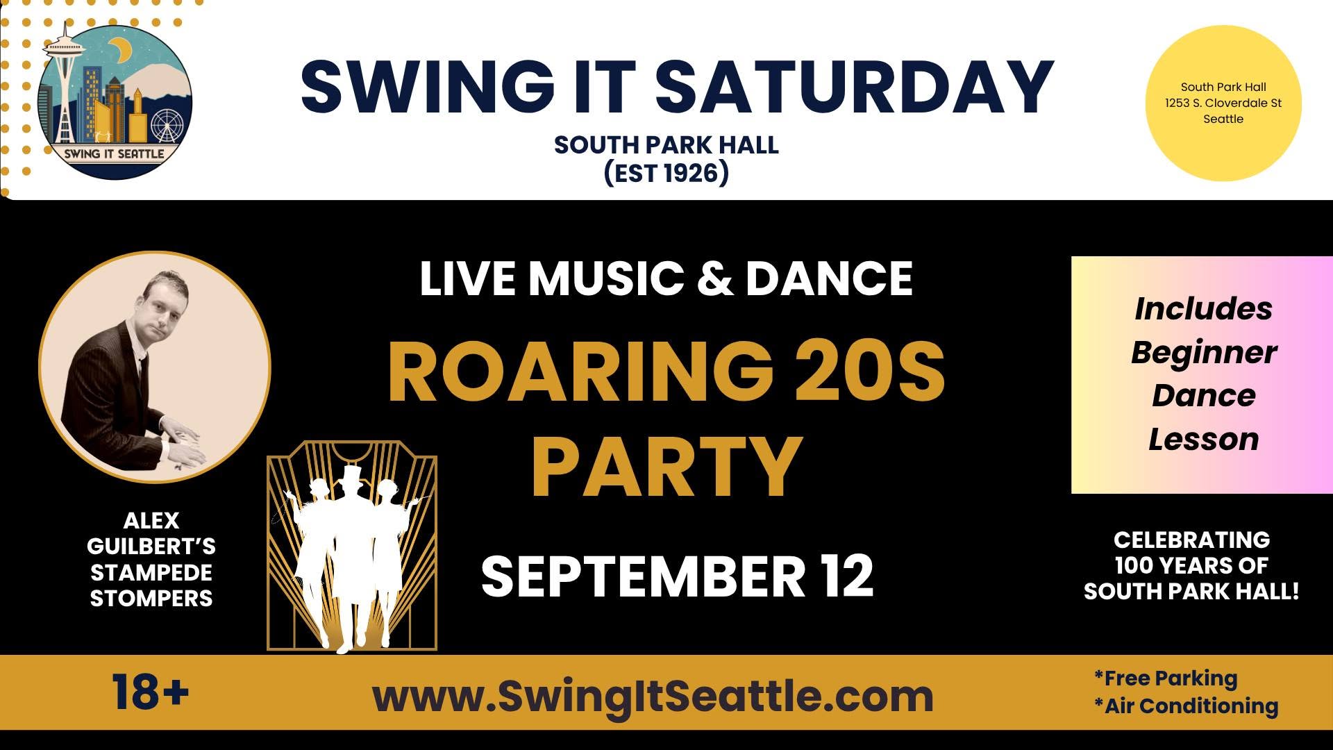 Swing It Saturday - Roaring 20s Party w Alex Guilbert's Stampede Stompers