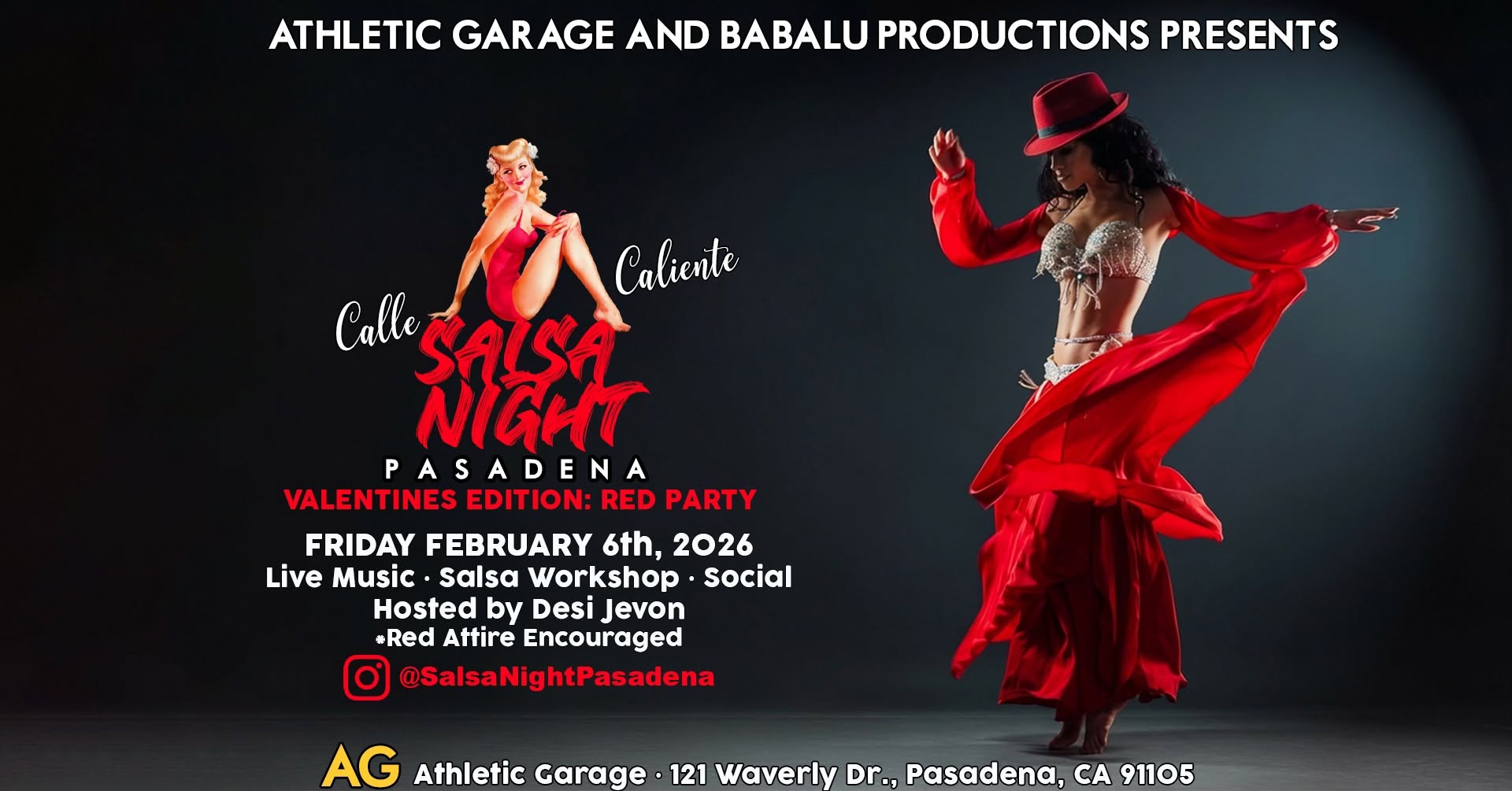 SALSA NIGHT PASADENA Valentines Edition: Red Party