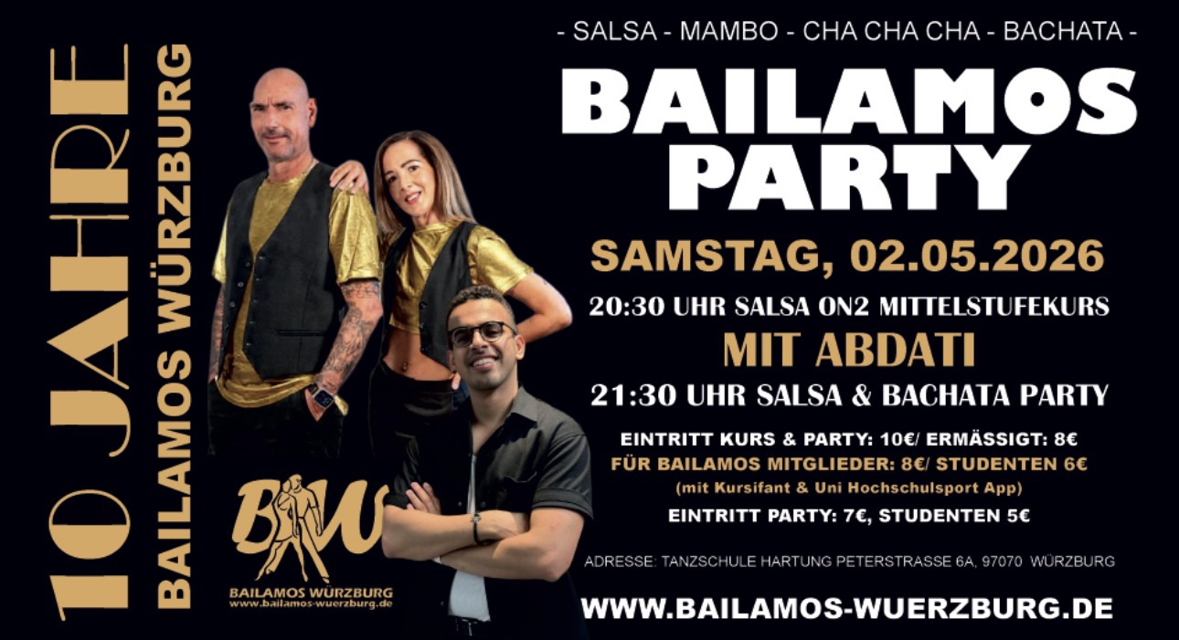 Bailamos Salsa & Bachata Party - 10 Jahre Bailamos -